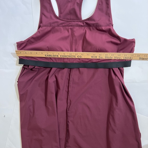 HALARA Sleeveless High Low Dress in Burgundy - Picture 5 of 8